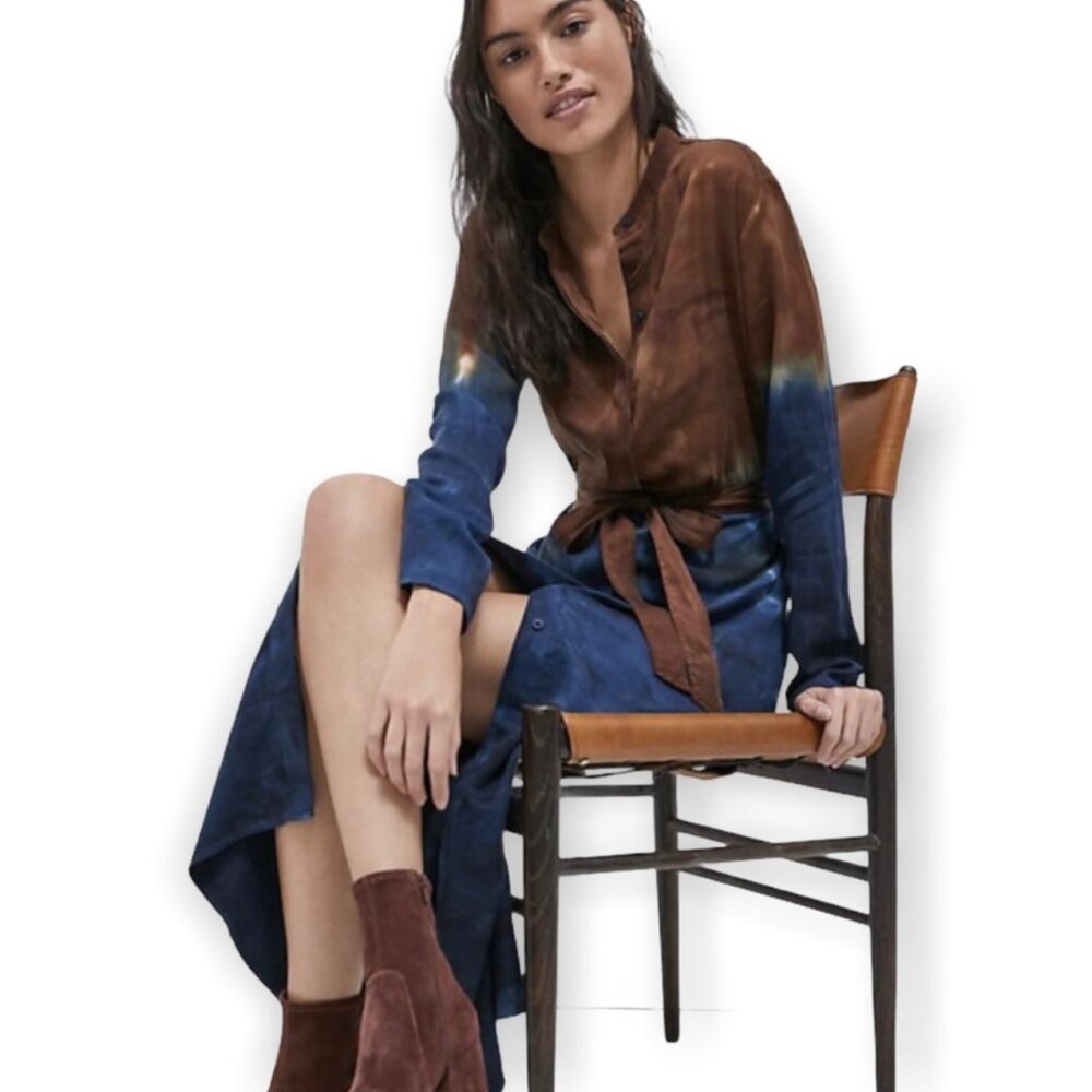 Cloth & Stone Ombre Shirtdress/Maxi Shirt - XL - Picture 3 of 8